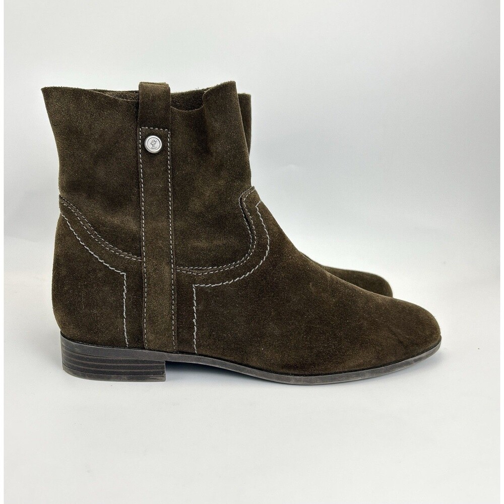 Frye & Co Sarah Shortie Ankle Boots Womens Sz 8 M Brown Leather Suede Western